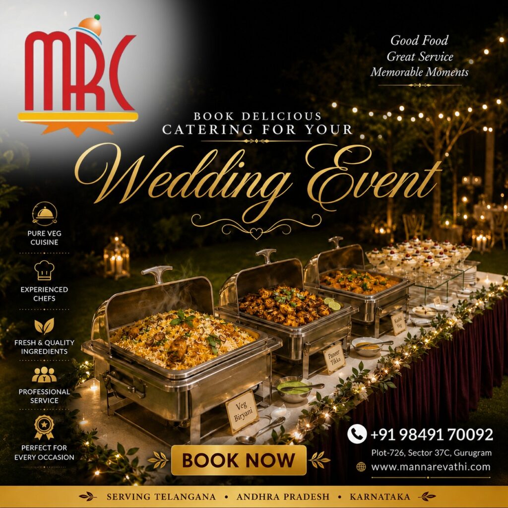 Pure Vegetarian Catering for Wedding Reception in Hyderabad
