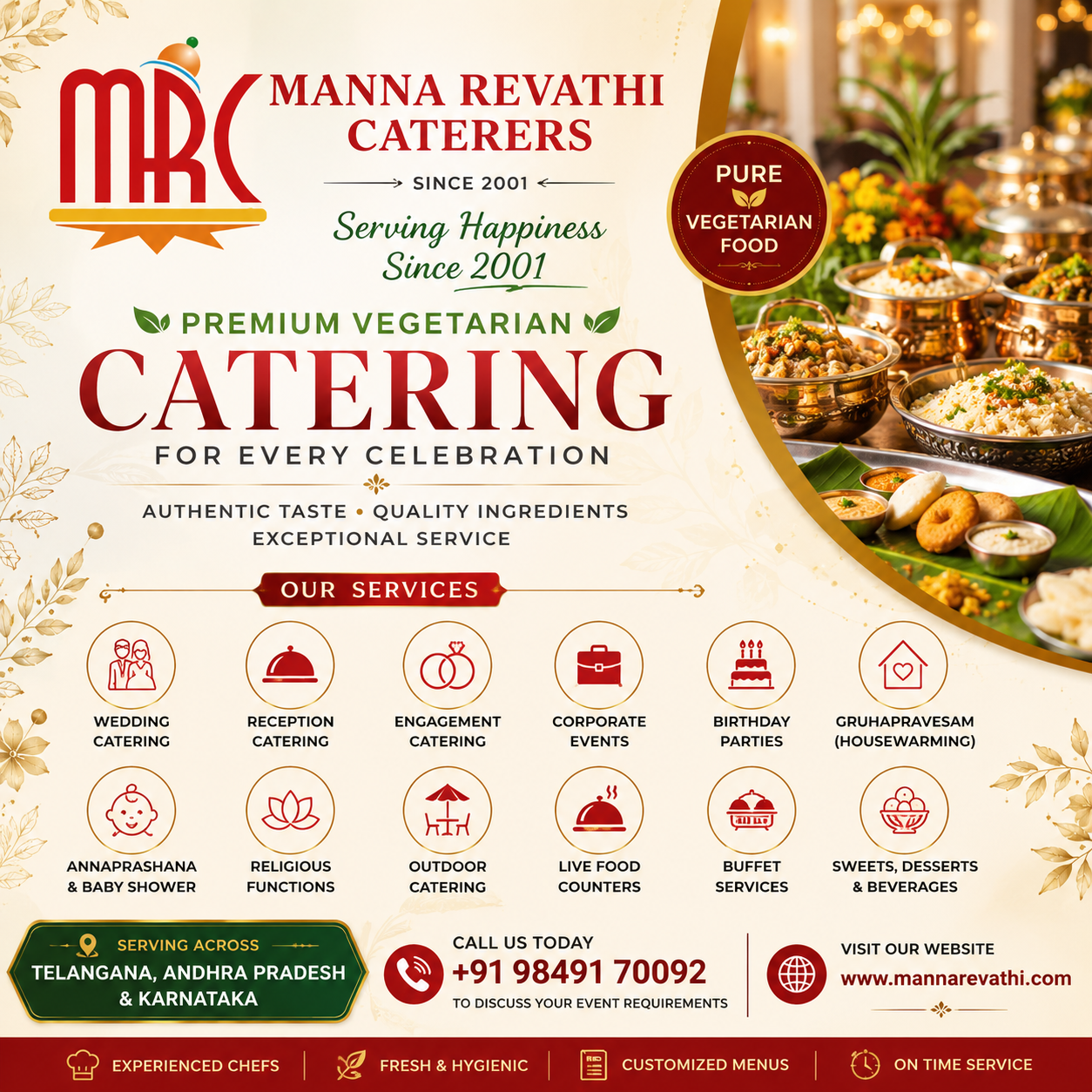 How to Choose the Best Wedding Caterer in Hyderabad | Manna Revathi Catering