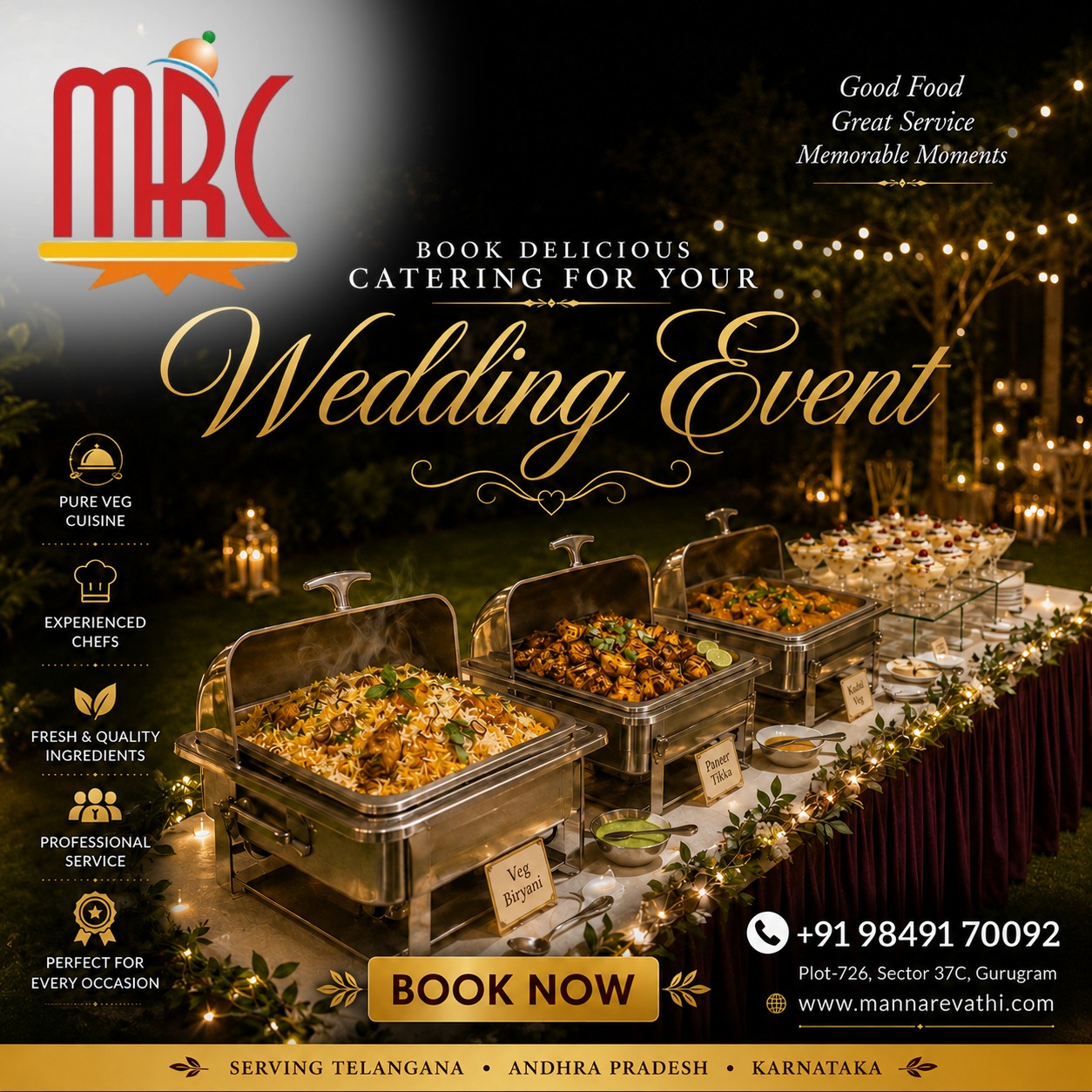 Wedding Catering Company in Hyderabad for Receptions